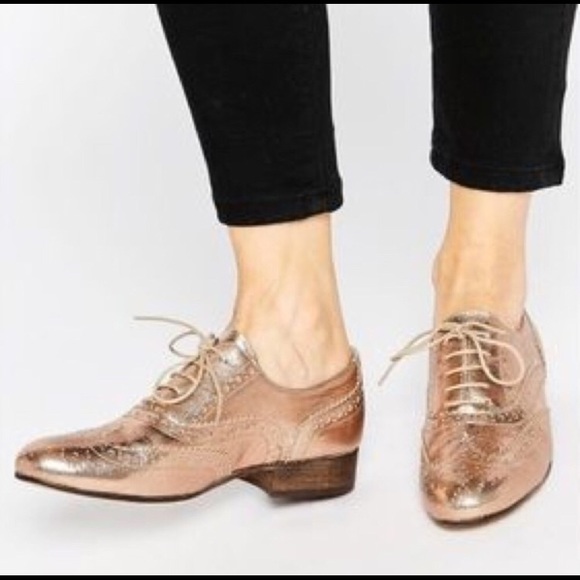 gold oxfords